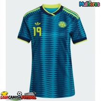 Camisa de Futebol Colômbia Rafael Santos Borre #19 Equipamento Secundário Mulheres Mundo 2026 Manga Curta